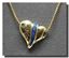 14k Heart Pendant W/Opal inlay & champagne diamonds