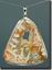 Regency Rose Plume Agate Silver Pendant