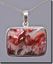 Mexican Flame Agate Silver Pendant