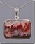 Mexican Flame Agate Silver Pendant