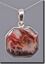 Mexican Flame Agate Silver Pendant