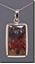 Mexican Flame Agate Silver Pendant