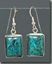 Rectangle Chrysocolla Silver Earrings