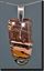 Death Valley Indian Paint Rock Silver Pendant