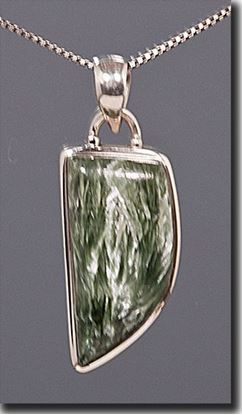 Seraphinite Silver Pendant