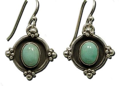 Navajo Style sleeping beauty turquoise sterling earrings