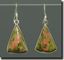 Unakite Silver Earrings